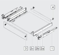 770N4002S blum LEGRABOX pure, carbonschwarz matt  Zarge N=66,3mm,  NL=400 mm