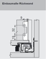 ZB7M000S carbonschwarz LEGRABOX Holzrückwandhalter,...