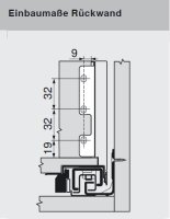 ZB7K000S carbonschwarz LEGRABOX Holzrückwandhalter,...