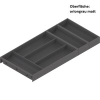 ZC7S650BS3 AMBIA-LINE Besteckeinsatz, für LEGRABOX / MERIVOBOX, Kunststoff / Stahl, 6 Besteckfächer, NL=650 mm, Breite=300 mm