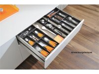 ZC7S650BS3 AMBIA-LINE Besteckeinsatz, für LEGRABOX / MERIVOBOX, Kunststoff / Stahl, 6 Besteckfächer, NL=650 mm, Breite=300 mm