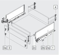 770C3502S blum LEGRABOX pure, carbonschwarz matt Zarge C=176,8mm, NL=350 mm
