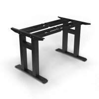 E-SOLID 300 Verkehrsschwarz, RAL 9017, Tischgestell...