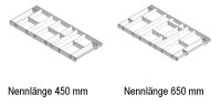 ZSI.12VUI4 ORGA-LINE Universal-Set für TANDEMBOX Schubkasten, KB 1200mm, NL=450-650mm