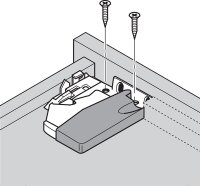 TANDEM plus TIP-ON Vollauszug, Führung, 30 kg, NL=450 mm, mit Kupplung, links/rechts