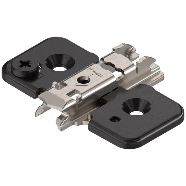 173H7100 onyx CLIP Montageplatte, kreuz, 0 mm, Schrauben, HV: Exzenter