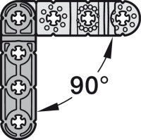 262.00.100 Universalverbinder, Häfele Ixconnect UC 16/64 1 Stück