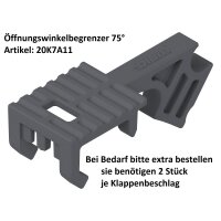 AVENTOS HK-S Hochklappe, Kraftspeicher TIP-ON, LF=220-500 (bei 2 St.) inkl. ADK hellgrau