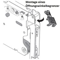 20K2B00T06 AVENTOS HK-S Hochklappe, Kraftspeicher TIP-ON, LF=220-500 (bei 2 St.) inkl. ADK tiefgrau 20K2B00T06 37