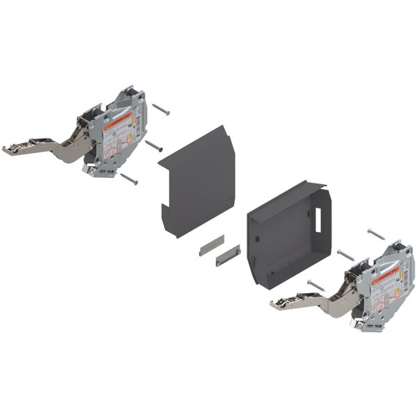 20K2C00T06 AVENTOS HK-S Hochklappe, Kraftspeicher TIP-ON, LF=400-1000 (bei 2 St.) inkl. ADK tiefgrau 20K2C00T06 37