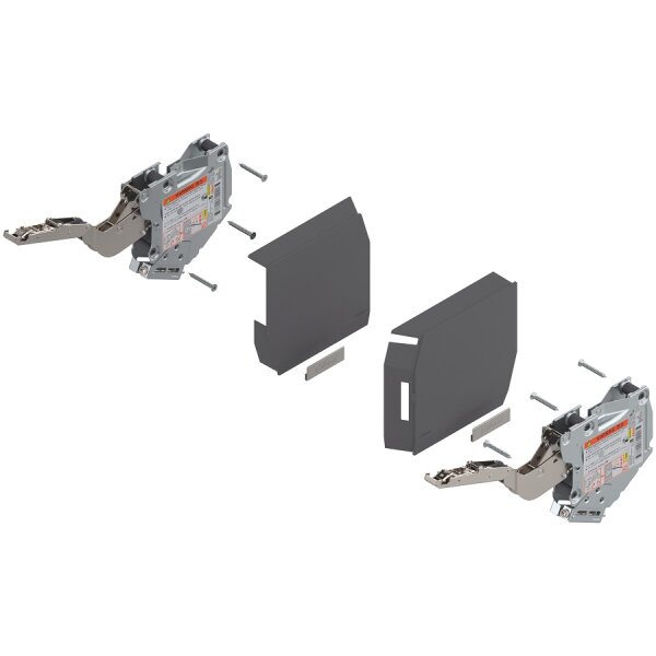 20K2E00T06 AVENTOS HK-S Hochklappe, Kraftspeicher TIP-ON, LF=960-2215 (bei 2 St.) inkl. ADK tiefgrau 20K2E00T06 37