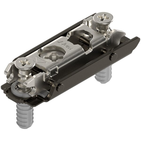 177H3100 onyx CLIP Montageplatte, gerade (20/32 mm), 0 mm, Stahl, EXPANDO, HV: Exzenter