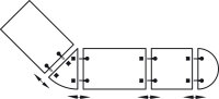 2403100-0 Tischplattenverbinder, Tischplatten trennbar, silberfarben, Bauhöhe: ca. 18mm