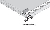 560H5000T TANDEM plus TIP-ON Vollauszug, Führung, 30 kg, NL=500 mm, ohne Kupplung, links/rechts