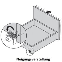 560H5000T TANDEM plus TIP-ON Vollauszug, Führung, 30 kg, NL=500 mm, ohne Kupplung, links/rechts