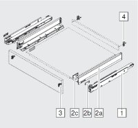 770N4502S blum LEGRABOX pure, carbonschwarz matt  Zarge N=66,3mm,  NL=450 mm