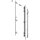 802T2400.R3 REVEGO duo, Scharnierträger Set, für Pockethöhe 2407–2556 mm, rechts