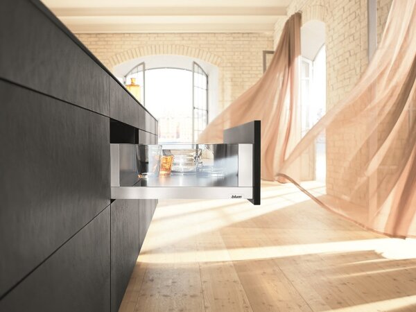 blum LEGRABOX free Zarge C=177mm, NL=350-650 mm, seidenweiß matt, inkl. Boxcover
