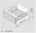 blum LEGRABOX free Zarge C=177mm, NL=350-650 mm, oriongrau matt, inkl. Boxcover