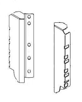 TANDEMBOX intivo/antaro Eck-Rückwand- und Relinghalter, Höhe D, für SPACE CORNER, links/rechts