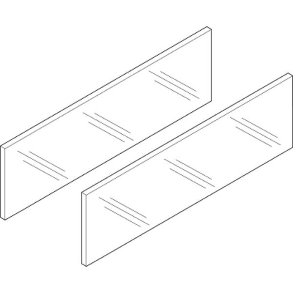 LEGRABOX free Set Glaseinschubelement - seitlich li/re, Höhe 138mm, NL=350-650mm, Klarglas