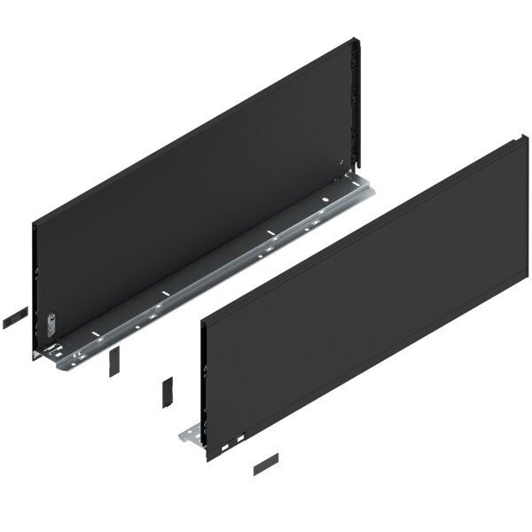 770F6502S blum LEGRABOX pure, carbonschwarz matt  Zarge F=239,9mm, NL=650 mm