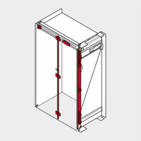 802T2250.R3 REVEGO duo, Scharnierträger Set, für Pockethöhe 2257–2406 mm, rechts