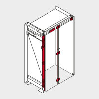 802T2700.L3 REVEGO duo, Scharnierträger Set, für Pockethöhe 2707–2856 mm, links