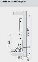 378M4504SG TANDEMBOX intivo/antaro Spülenzarge, Höhe M=83 mm, seidenweiß, NL=500mm, li/re