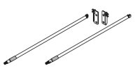 ZRE.321S.ID Längsrelingset Inserta mit Rückwandhalter für Metabox Stahl NL=350mm RAL 9001