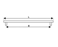 Relinggriffe Stahl Bohrabstand wahlweise 96-576mm