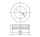 Einlassgriff Muschelgriff D 40/26 mm, Chrom poliert/Chrom matt/Aluminium, rund Aluminiumoptik