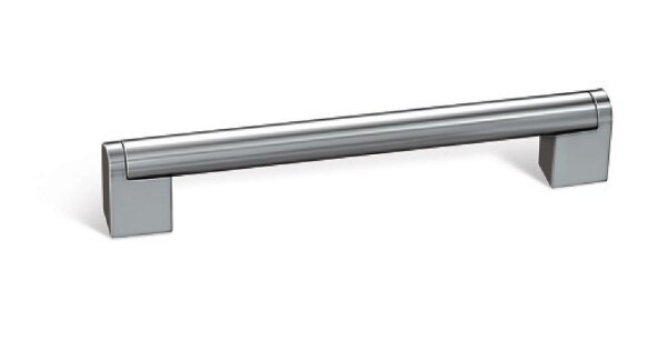 0336. Relinggriffe Zamak, Edelstahl Finish, Bohrabstand wahlweise 128 - 480mm