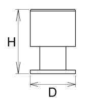 I-426 didheya Möbelknopf Edelstahl D=10-25mm