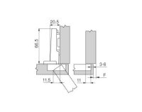 CLIP top Standardscharnier 120°, gerade, ohne Feder,...