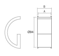 I-5250 didheya Schiebetürgriff G-förmig...