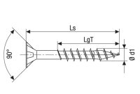 4,5x80 100 Stck SPAX Senkkopf T-Star plus, Teilgewinde...