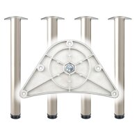 109891 Set Tischbeine 870mm Konus D=80mm Edelstahl Finish