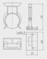 MLA-CL Sockelklemme ML zum Befestigen der Blende auf...
