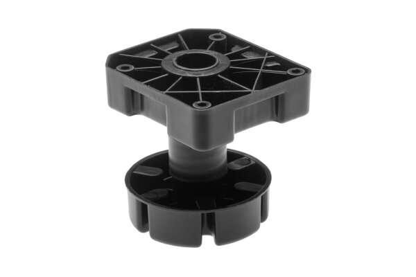MLA-95-145 Sockelfuß ML für Höhe 95-145mm, Kunststoff schwarz, Belastung 450 kg