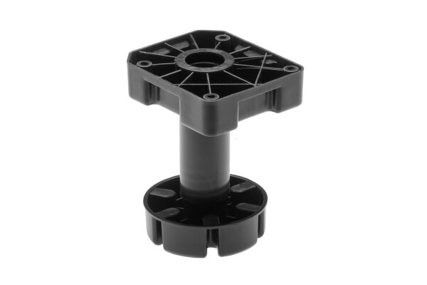 MLA-125-195 Sockelfuß ML für Höhe 125-195mm, Kunststoff schwarz, Belastung 450 kg