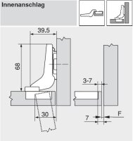 70T3790.TL CLIP top Standardscharnier 110°,...