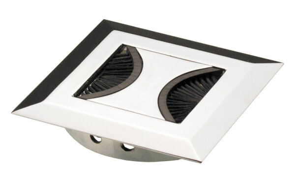 Kabeldurchlass Zamak Chrom poliert/Edelstahlfinish/Aluminiumoptik 80mm