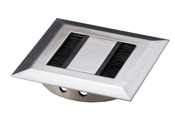 Kabeldurchlass Zamak Chrom poliert/Edelstahlfinish/Aluminiumoptik 80mm