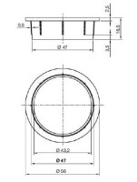 Kabeldurchlass Edelstahl Finish 47mm