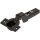 70T3650OX CLIP top Standardscharnier 110°, gekröpft, ohne Feder, Topf, Schrauben, onyxschwarz