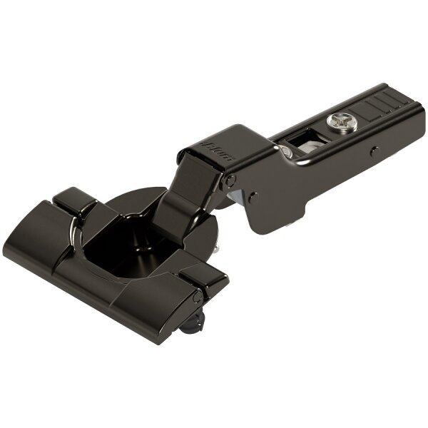 70T3690OX CLIP top Standardscharnier 110°, gekröpft, ohne Feder, Topf: Inserta, onyxschwarz