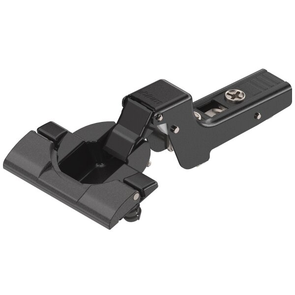 70T3790OX CLIP top Standardscharnier 110°, hochgekröpft, ohne Feder, Topf: Inserta, onyxschwarz
