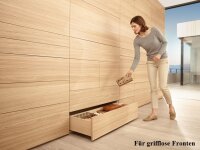 766H4500T MOVENTO mit TIP-ON, Vollauszug für Holzschubkasten, 70 kg, NL= 450mm, ohne Kupplungen