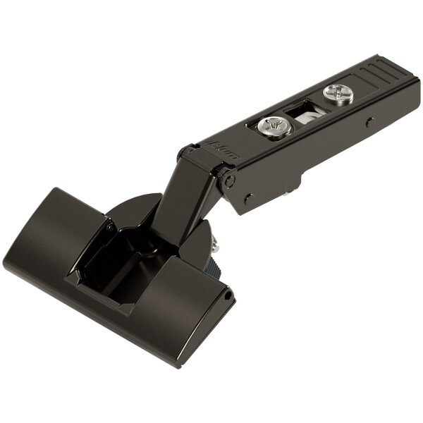 70T5590BTL onyx CLIP top Standardscharnier 120°, gerade, ohne Feder, Topf: INSERTA, onyxschwarz